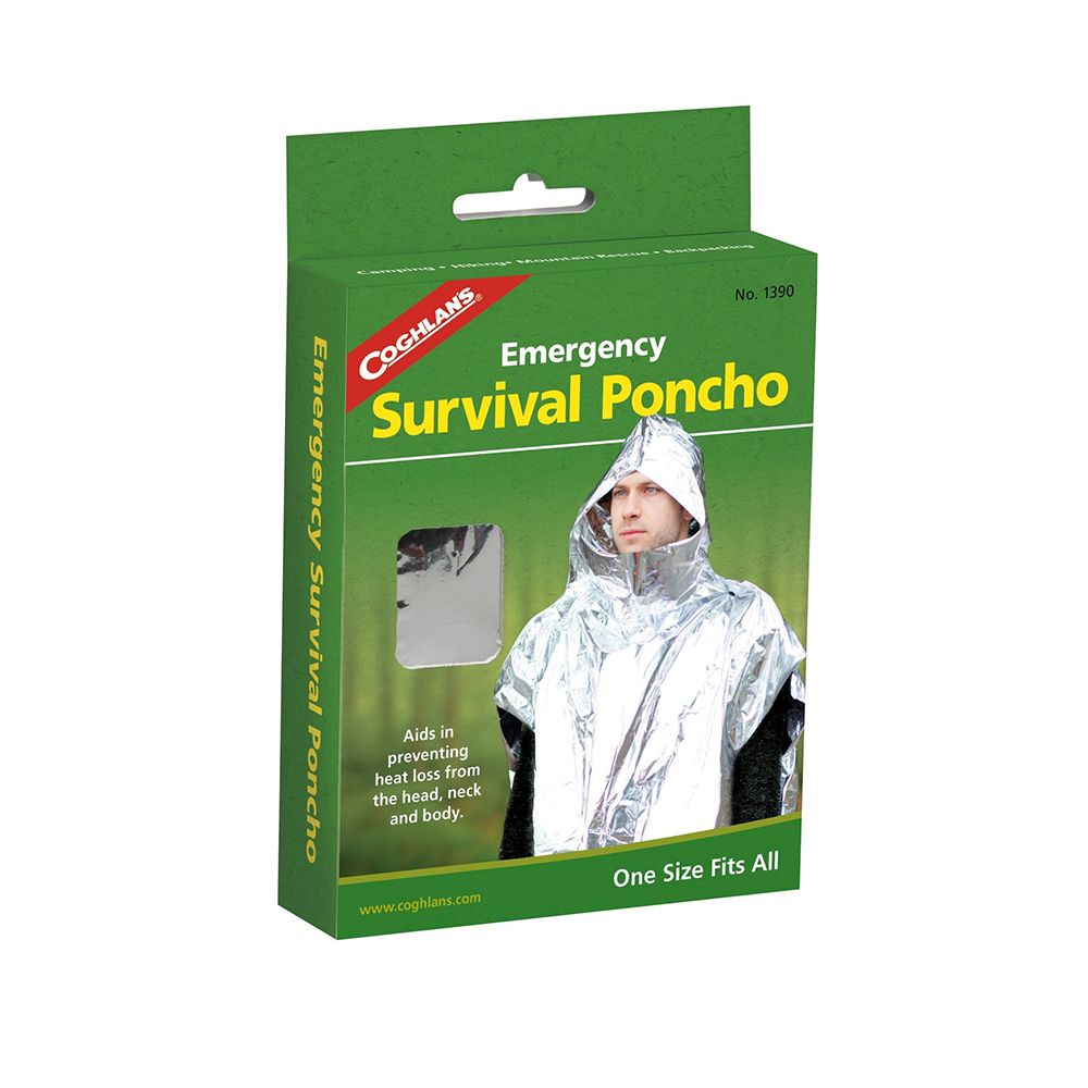 Coghlan's Survival Poncho in packaging