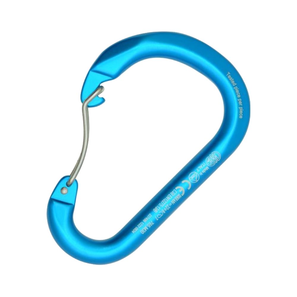 Kong Paddle Wire Bent Gate Carabiner cyan