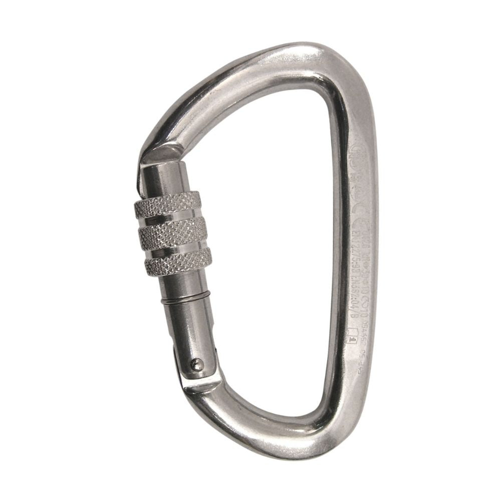 Kong Guide D-Shaped Screwgate Carabiner silver
