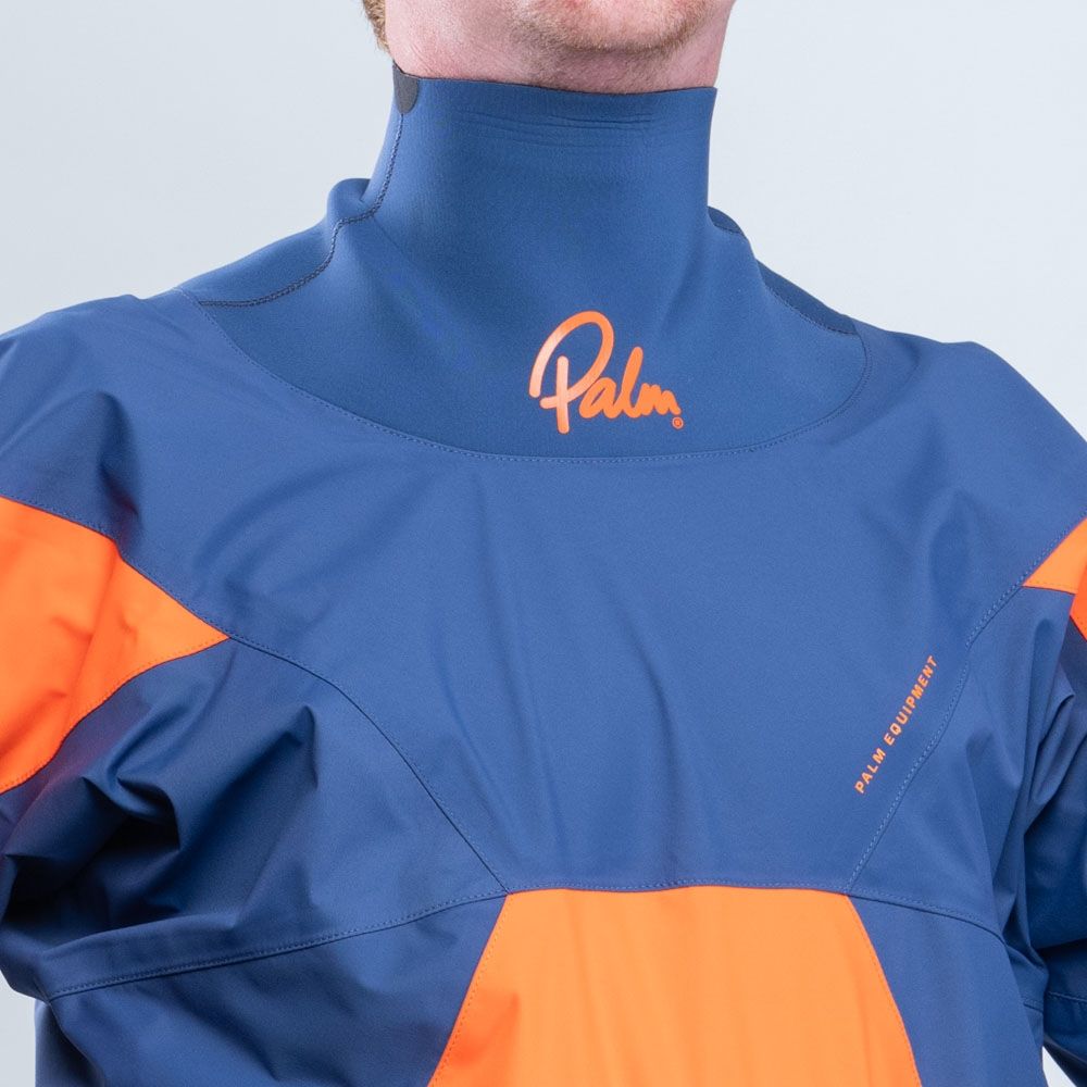 Palm Fuse Action Suit zoom on neck gasket with Palm logo