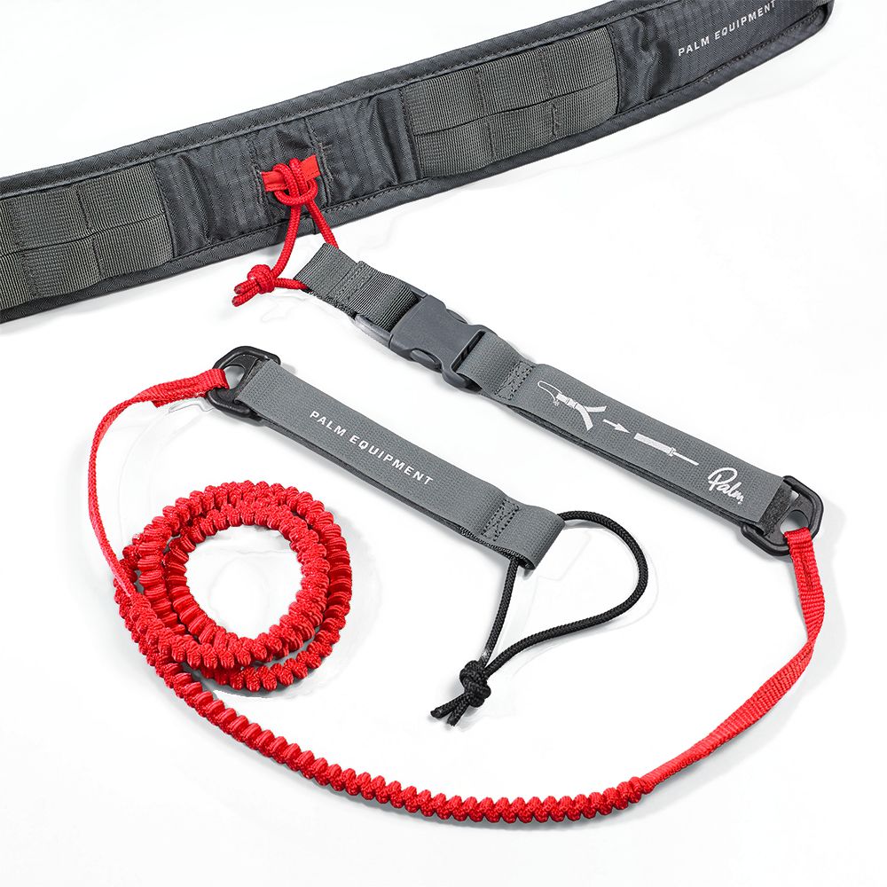 Palm Quick SUP Leash attached to SUP belt