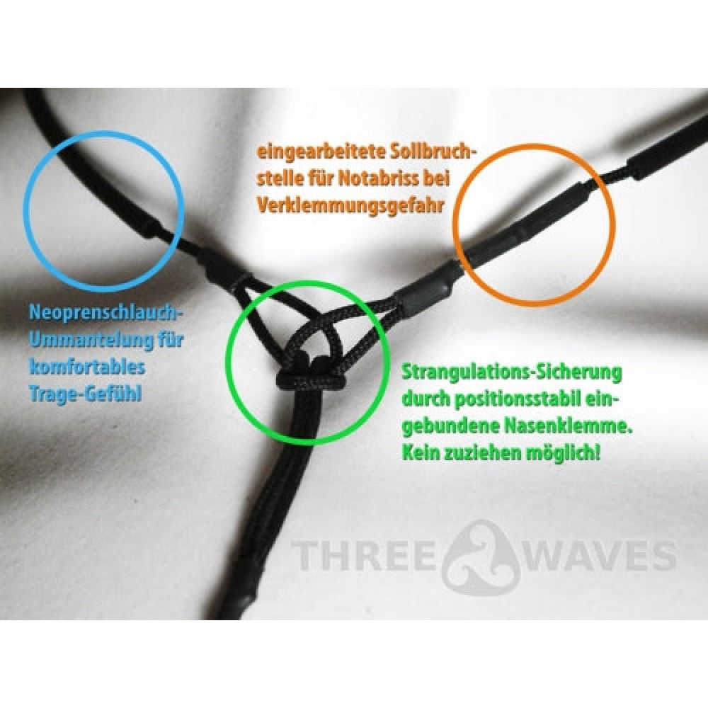 Three Waves Nose Clip with Neck Cord