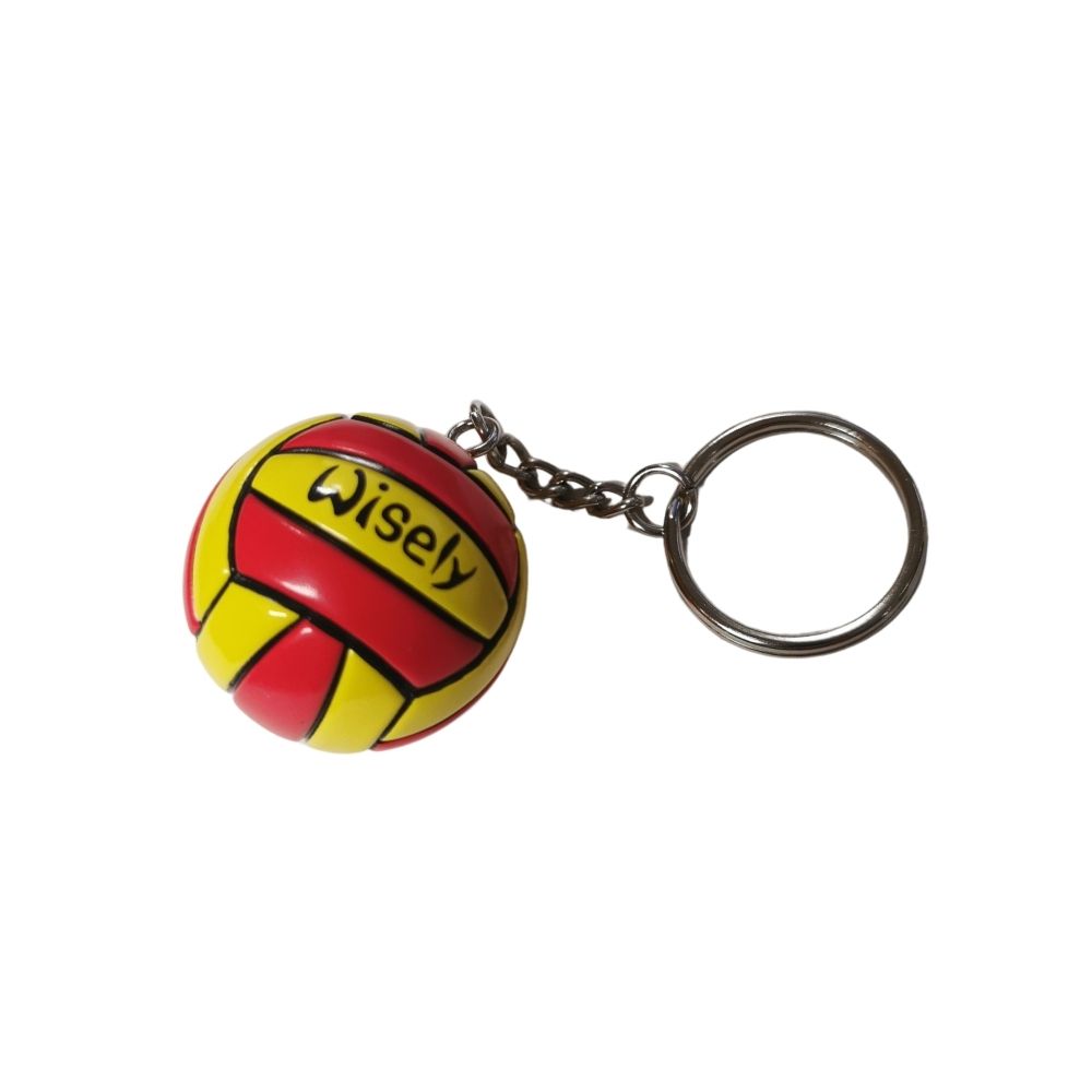 Wisely Canoe Polo Ball Keyring Yellow Red