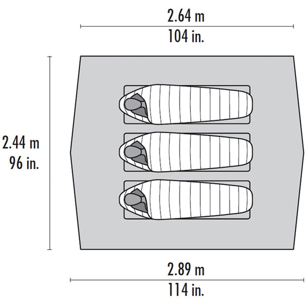 MSR Thru-Hiker 70 Wing V2 sizing diagram