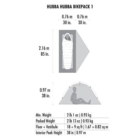 Hubba Hubba™ Bikepack 1 Dimensions & Specs