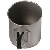 MSR Titan Cup 450mL showing volume measurements inside cup