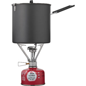 MSR PocketRocket Stove Kit on stove burner