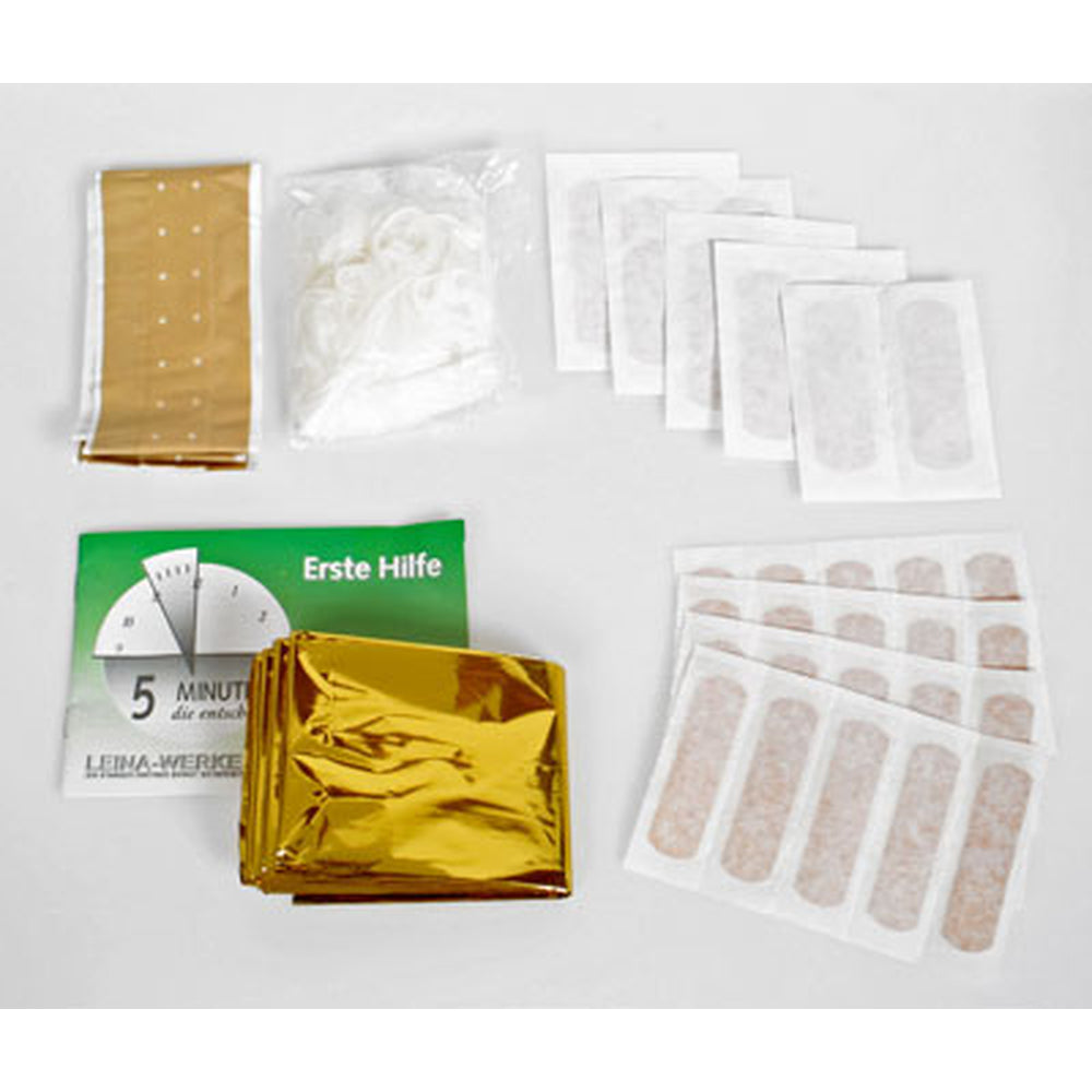 BasicNature First aid kit 'Expedition' displaying kit contents plasters/band-aids 