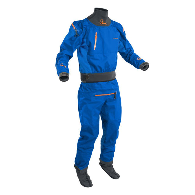 Palm Atom Mens Whitewater Dry Suit Cobalt Front