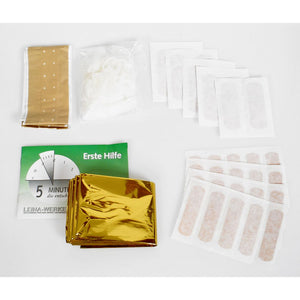 BasicNature Waterproof First aid kit 'Expedition' kit contents band-aids