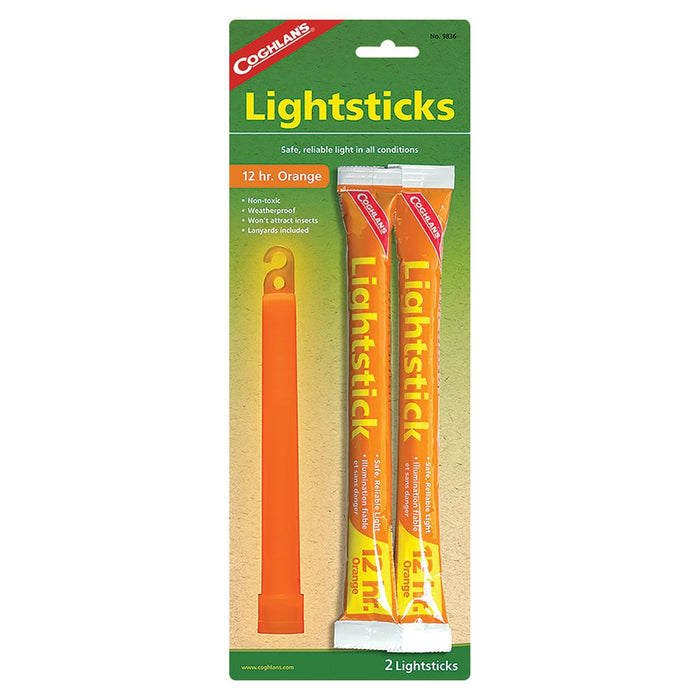 Coghlan's 12 Hour Lightsticks 2 Pack orange