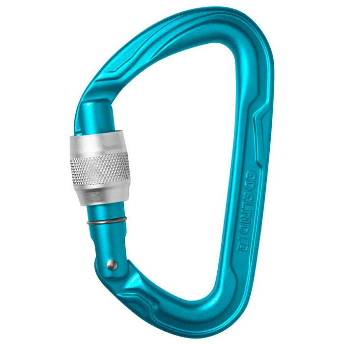 Edelrid Pure Screwgate Carabiner icemint blue & silver