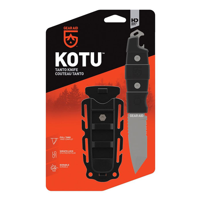 Gear Aid Kotu Tanto Survival Knife black in packaging