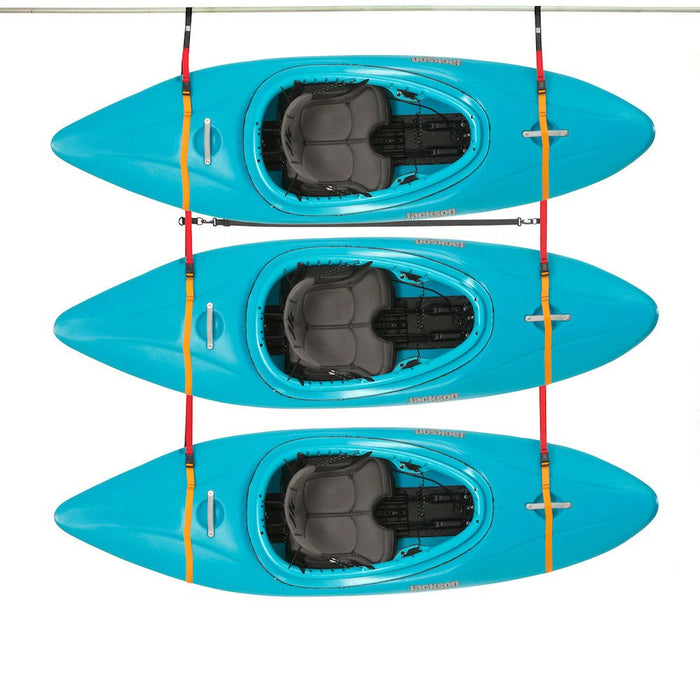 HF Express Kayak and Board Rack loaded with 3 kayaks