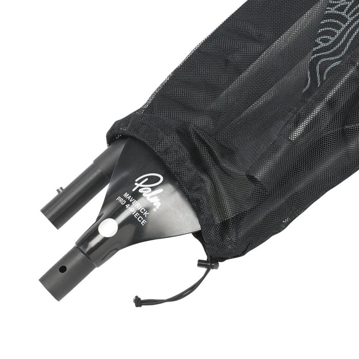 Palm Maverick Pro 4-Piece Kayak Paddle packed into mesh paddle bag