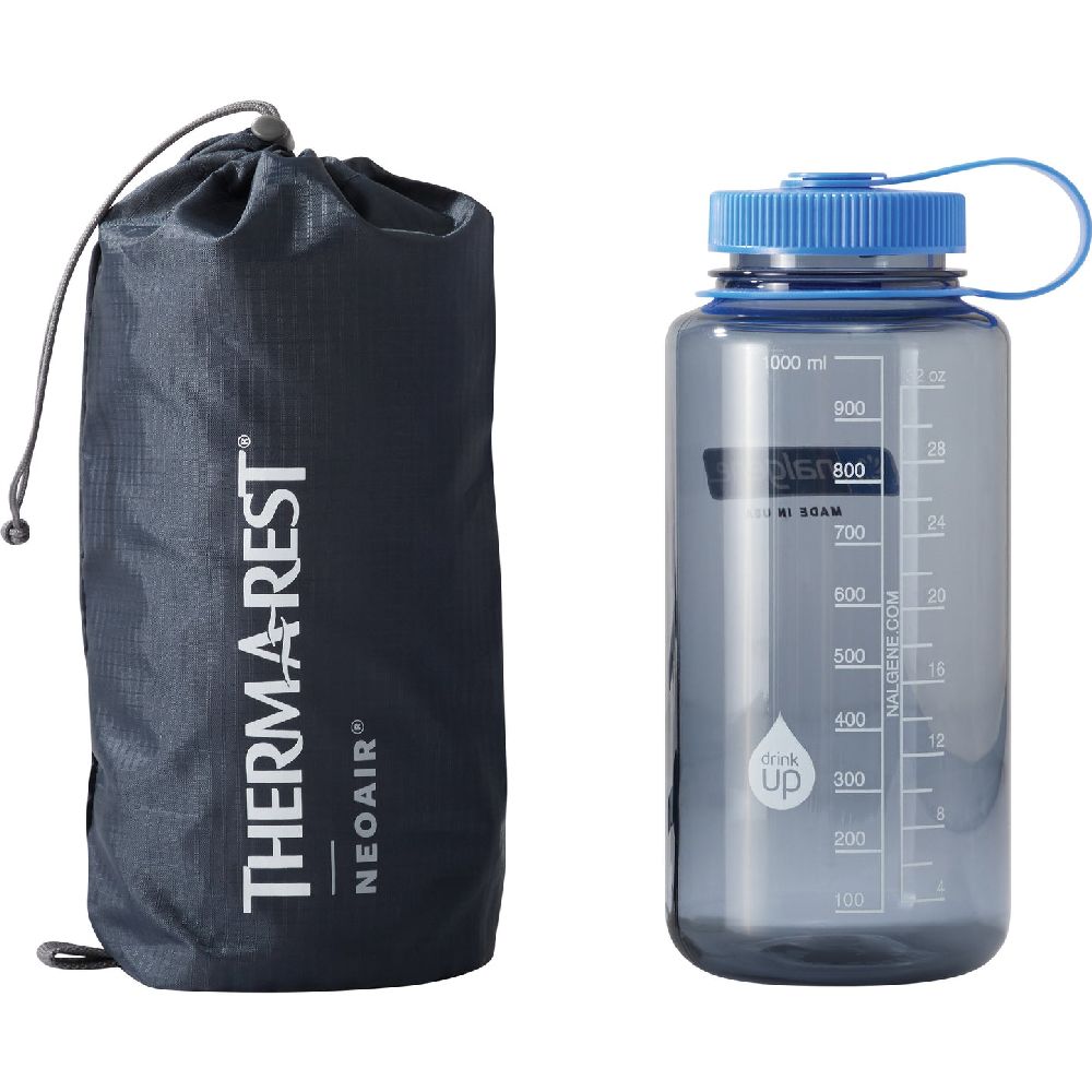 Therm-a-Rest NeoAir XLite Regular Marigold packed away size comparison