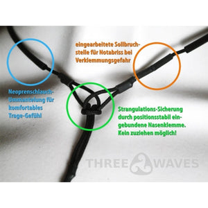 Three Waves Nose Clip with Neck Cord