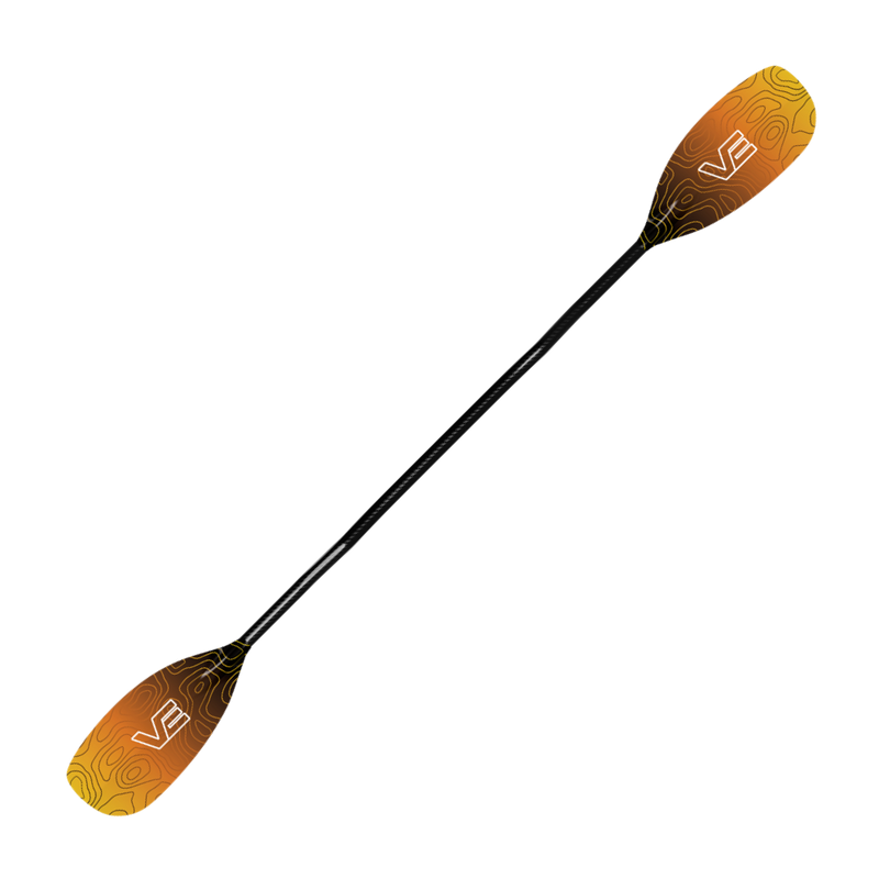 VE Creeker Glass Kayak Paddle - Cranked Carbon Shaft