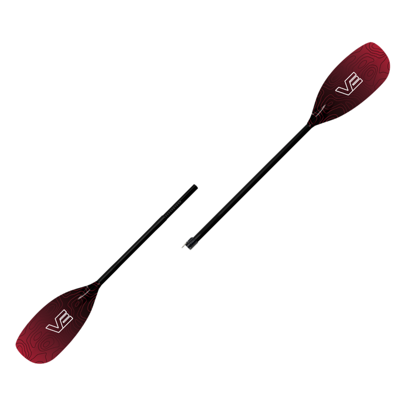 VE Creeker Glass Kayak Paddle - Straight Glass Shaft, 2 Piece