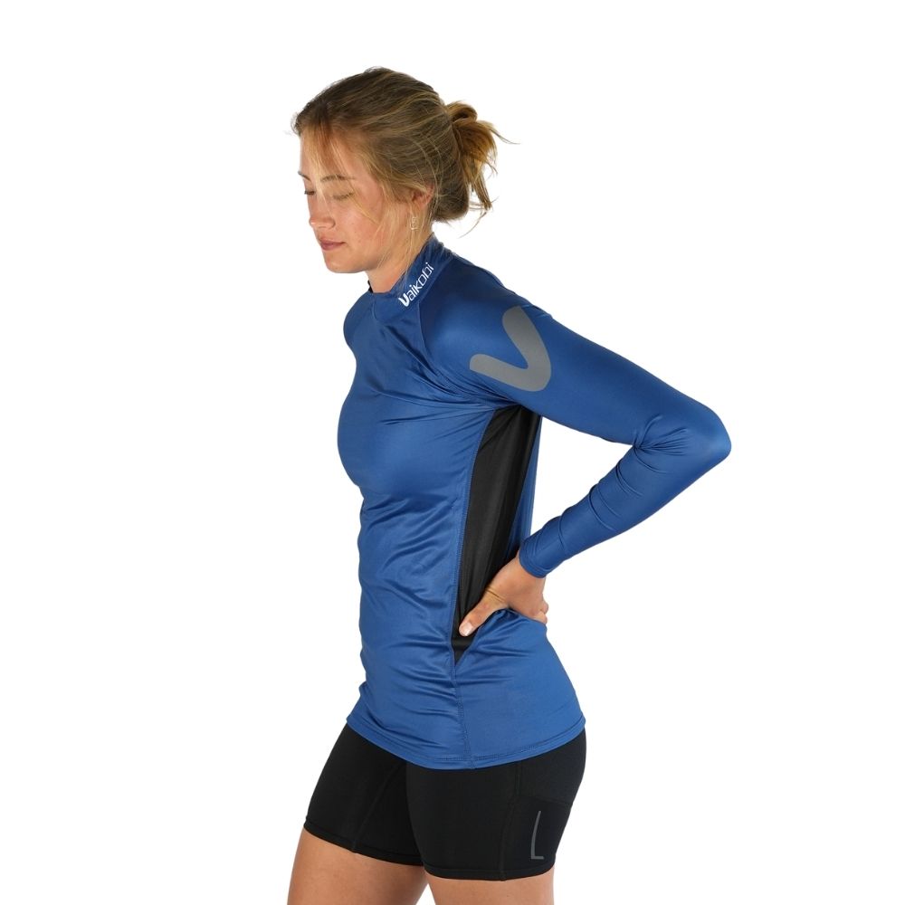 Vaikobi UV LS Rash Guard Navy Female Side