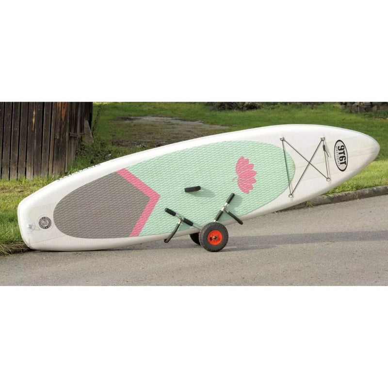 Eckla Maui SUP, Paddle board transport trolley loaded with paddle board