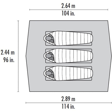 MSR Thru-Hiker 70 Wing V2 sizing diagram