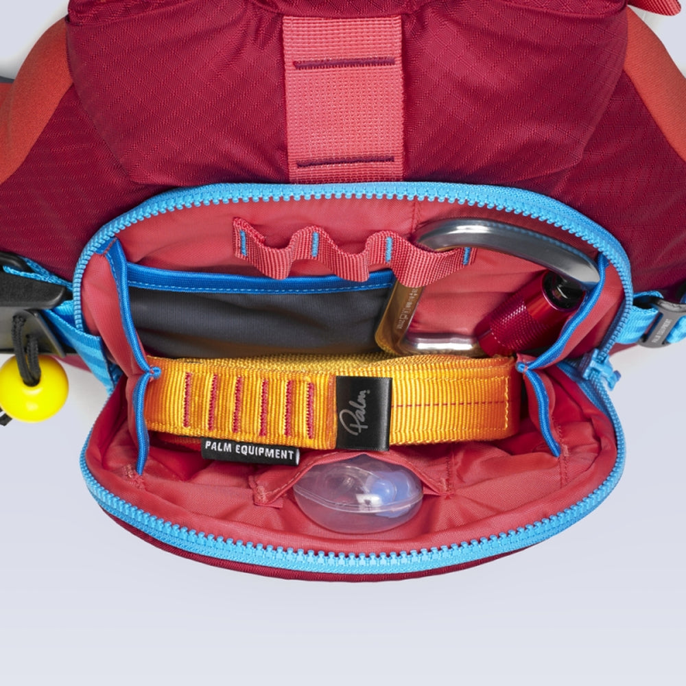 Palm Riff Rescue Whitewater Buoyancy Aid storage pocket open