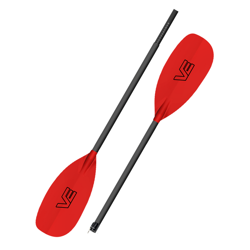 VE Creeker Glass Kayak Paddle - Straight Glass Shaft, 2 Piece